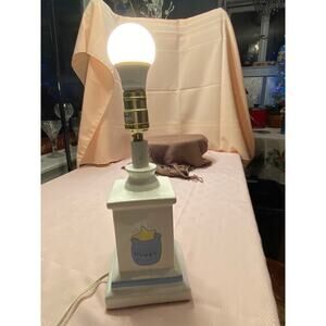 Pooh 12 inch Lamp,  White Porcelain with Winnie the Pooh holding the Hunny Pot